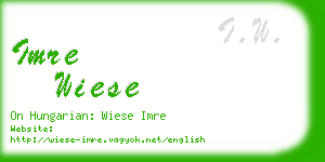 imre wiese business card